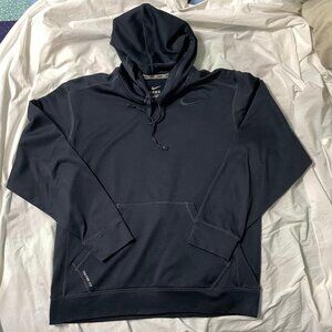 Nike Midnight Navy Therma-Fit Hoodie Long Sleeve Kangaroo Pocket Mens Sz M